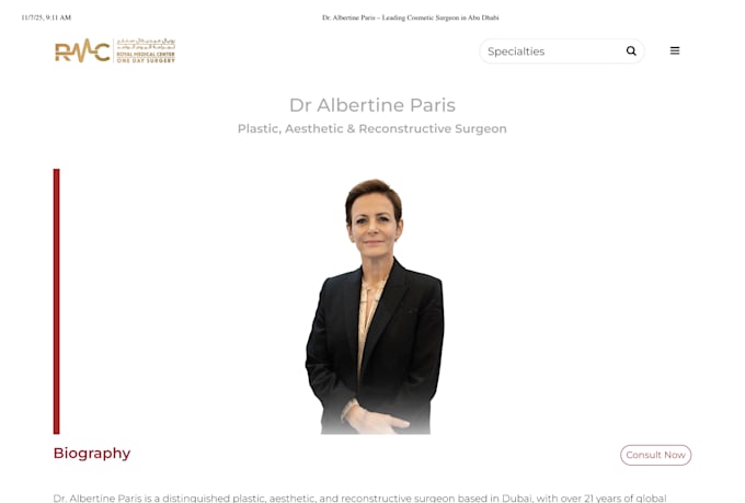 write precise and patient focused website content for clinics